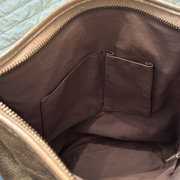 COACH METALLIC GOLD SHIMMER LEATHER BUCKET BAG, Gold Shimmer Coach Purse - Picture 7 of 14